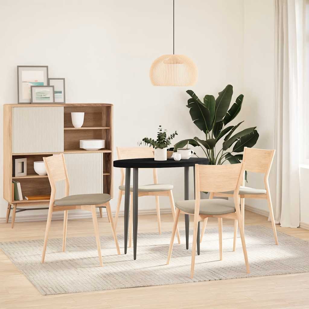 Stolová Doska Tmavohnedá Dubový Masív Oválny