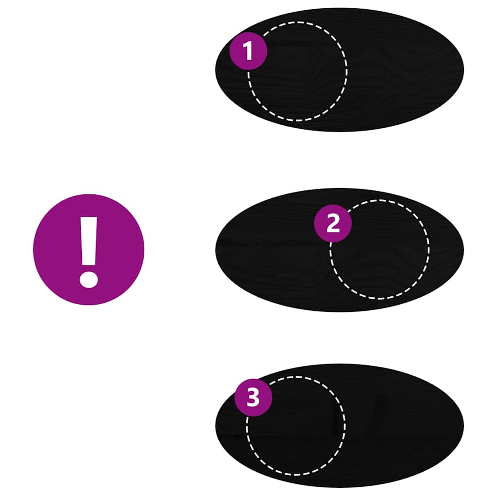 Stolová Doska Tmavohnedá Dubový Masív Oválny