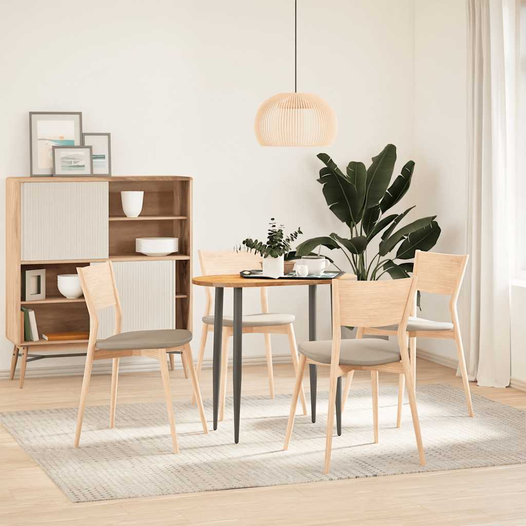 Stolová Doska Bledohnedá Dubový Masív Oválny