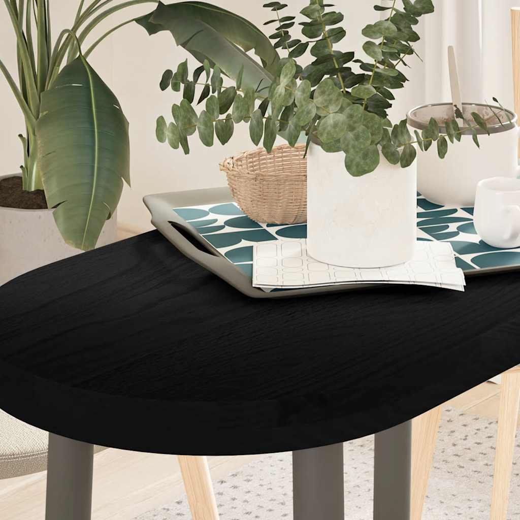 Stolová Doska Bledohnedá Dubový Masív Oválny