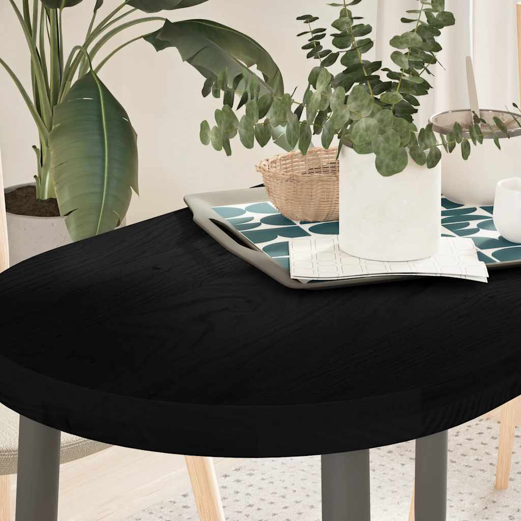 Stolová Doska Bledohnedá Dubový Masív Oválny