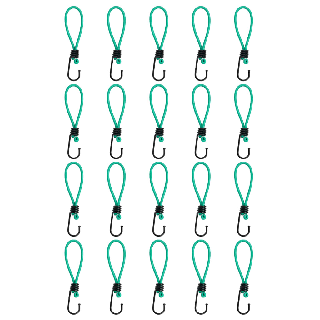 Bungee šnúry s háčikmi 20 ks 15 cm