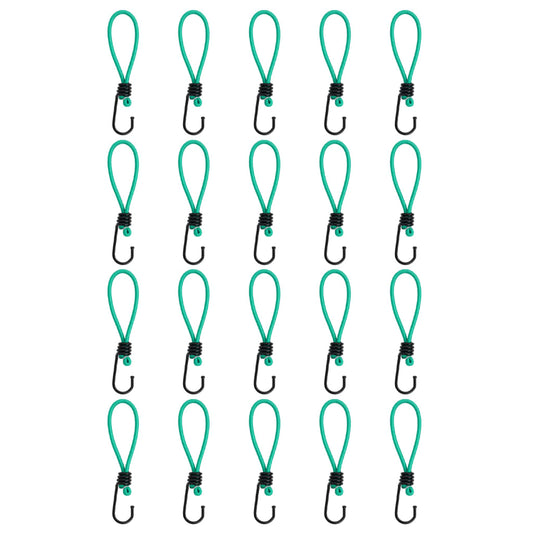 Bungee šnúry s háčikmi 20 ks 15 cm