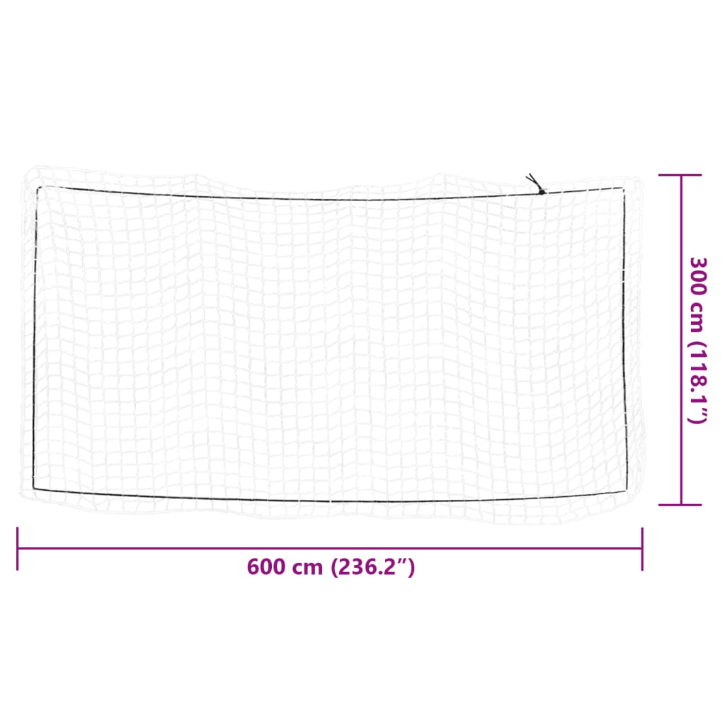 Sieť na prívesný vozík s elastickým lanom biela 6x3 m PP