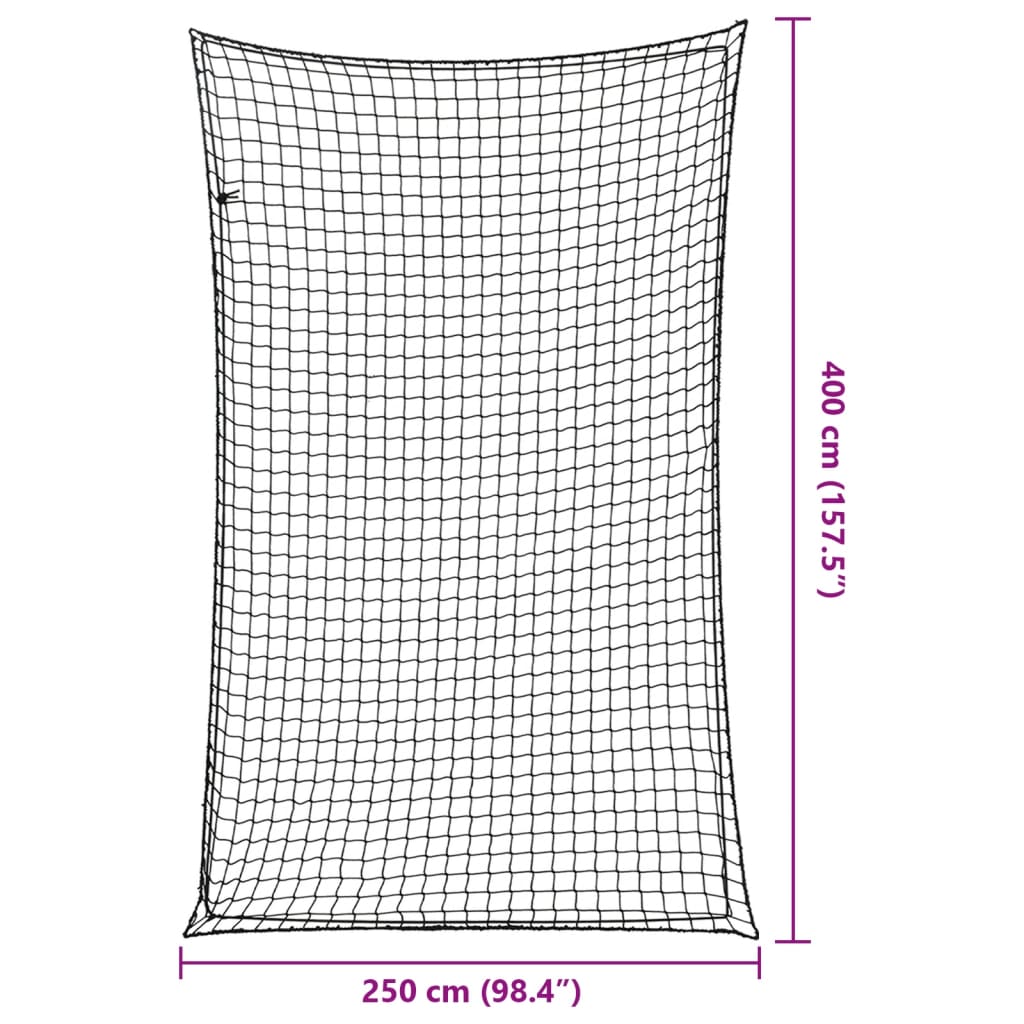 Sieť na prívesný vozík s elastickým lanom čierna 4x2,5 m PP