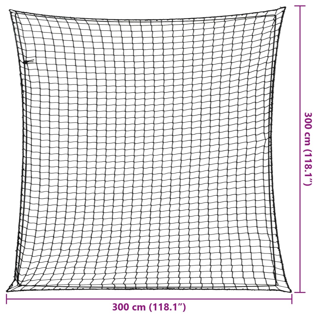 Sieť na prívesný vozík s elastickým lanom čierna 3x3 m PP
