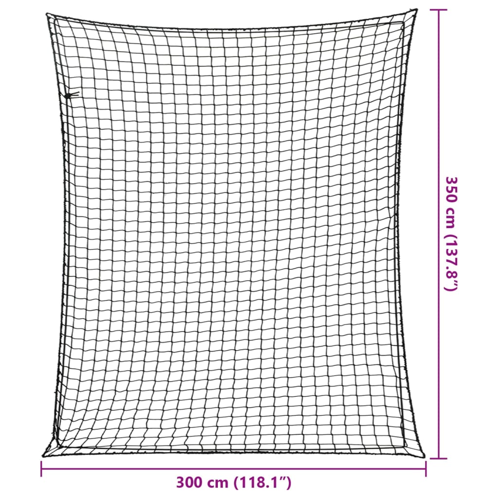 Sieť na prívesný vozík s elastickým lanom čierna 3,5x3 m PP