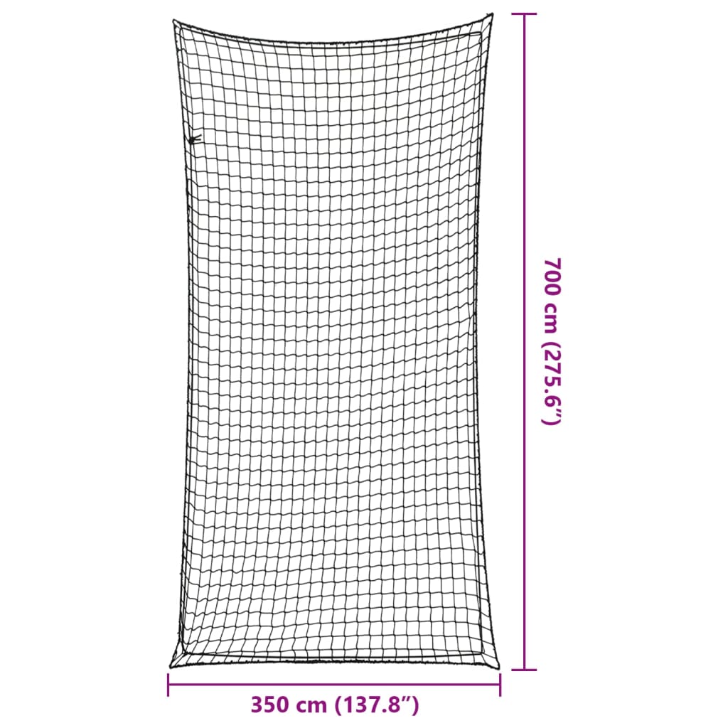 Sieť na prívesný vozík s elastickým lanom čierna 7x3,5 m PP
