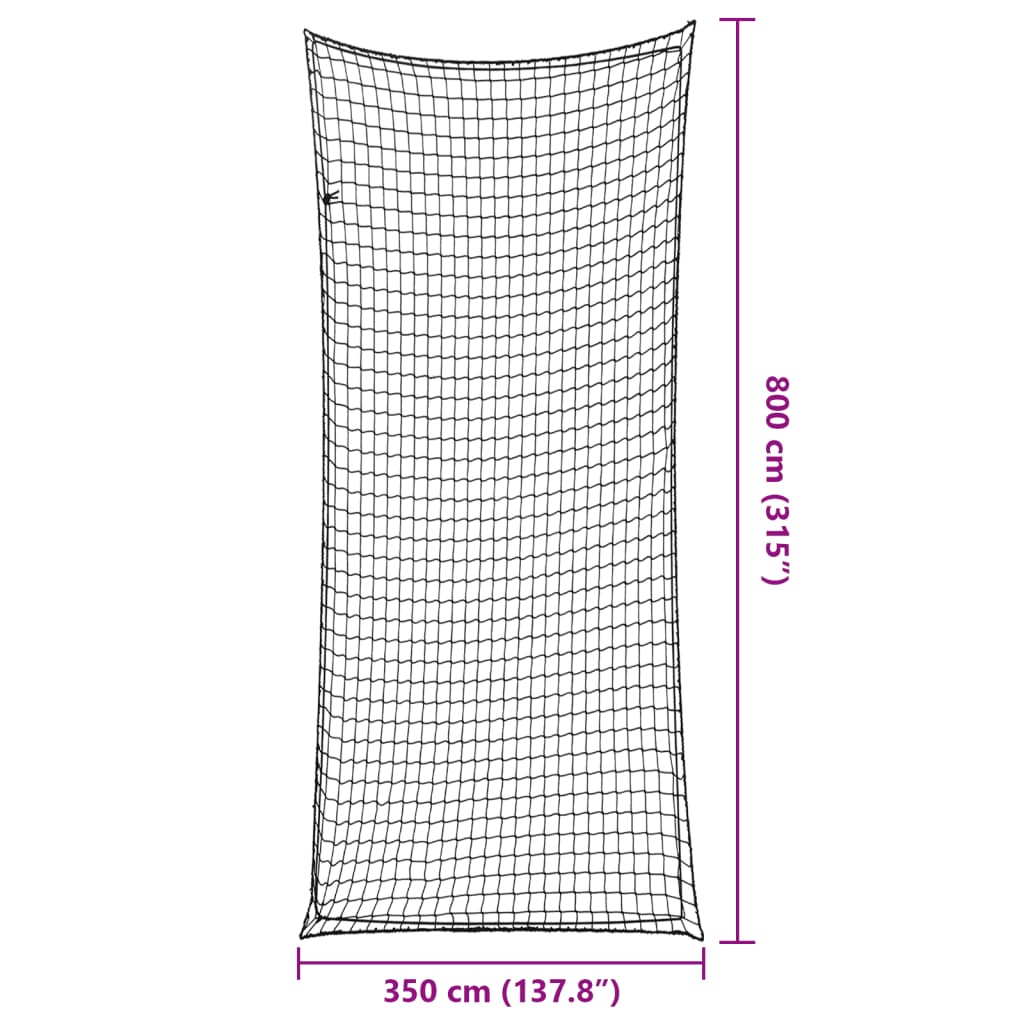 Sieť na prívesný vozík s elastickým lanom čierna 8x3,5 m PP