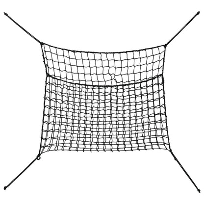Obdĺžniková sieťka na seno 2ks čierna 100x90 cm PP