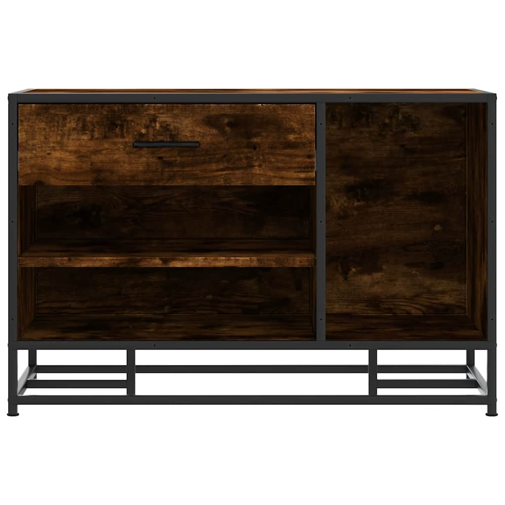 Lavica Na Topánky Dymový Dub 80X40X53,5 Cm Kompozitné Drevo+Kov