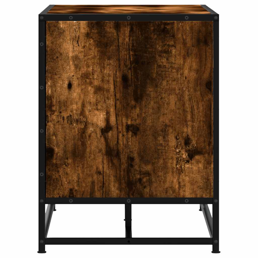 Lavica Na Topánky Dymový Dub 80X40X53,5 Cm Kompozitné Drevo+Kov