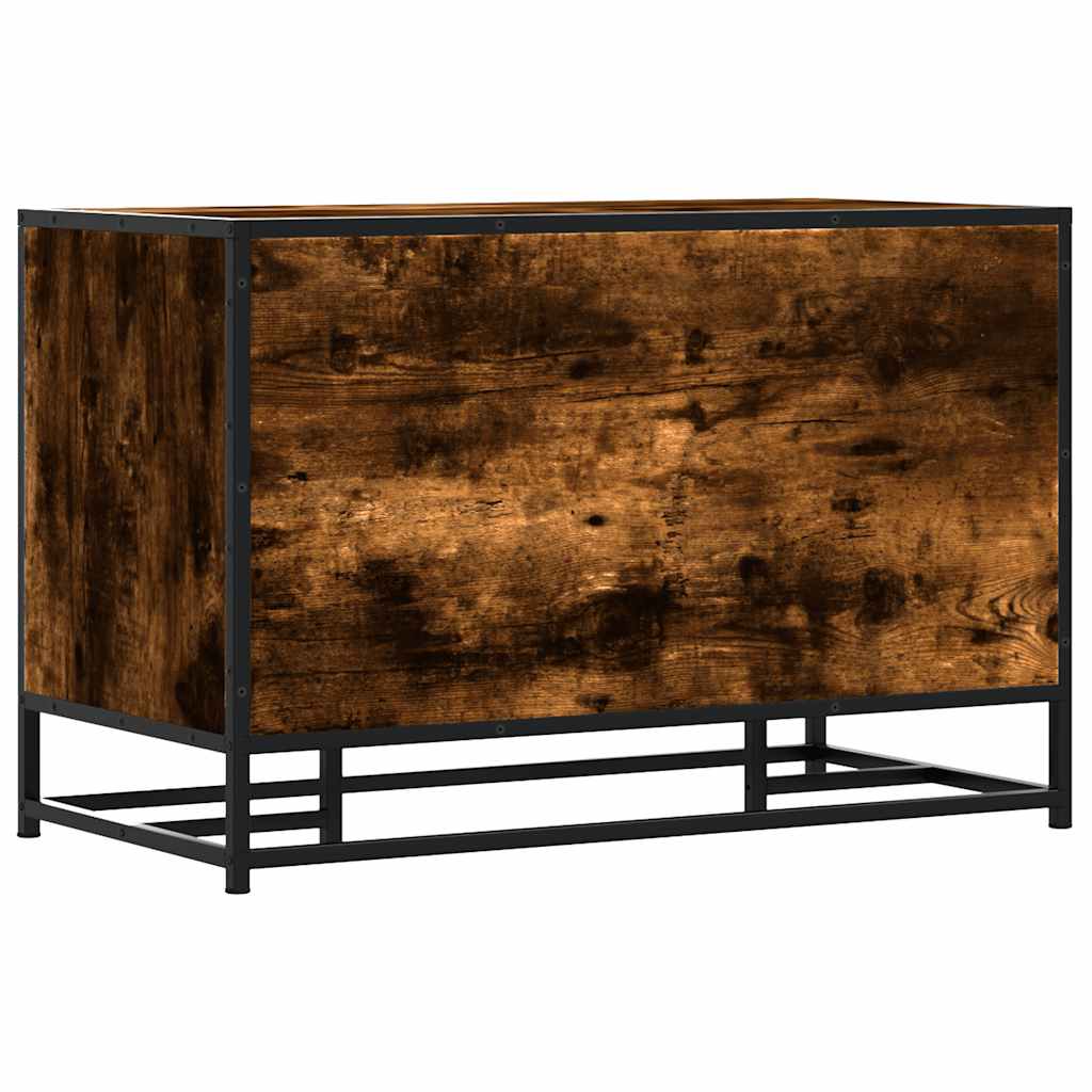 Lavica Na Topánky Dymový Dub 80X40X53,5 Cm Kompozitné Drevo+Kov