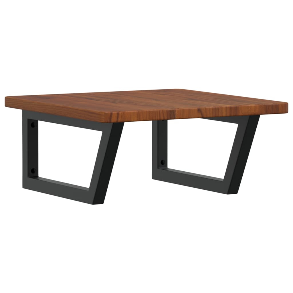 Polica Pod Umývadlo, Nástenná, Oceľ A Dubový Masív