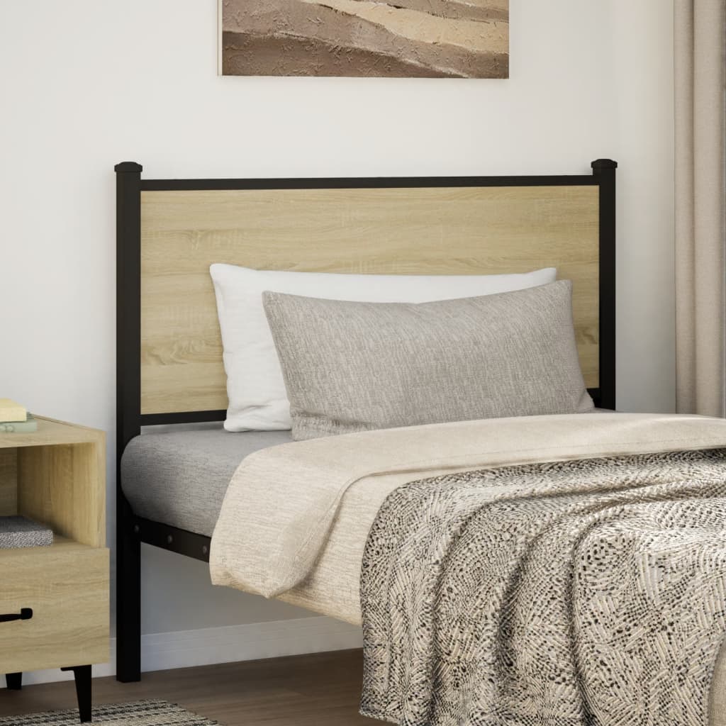 Čelo postele, dub sonoma 107 cm, kompozitné drevo a oceľ