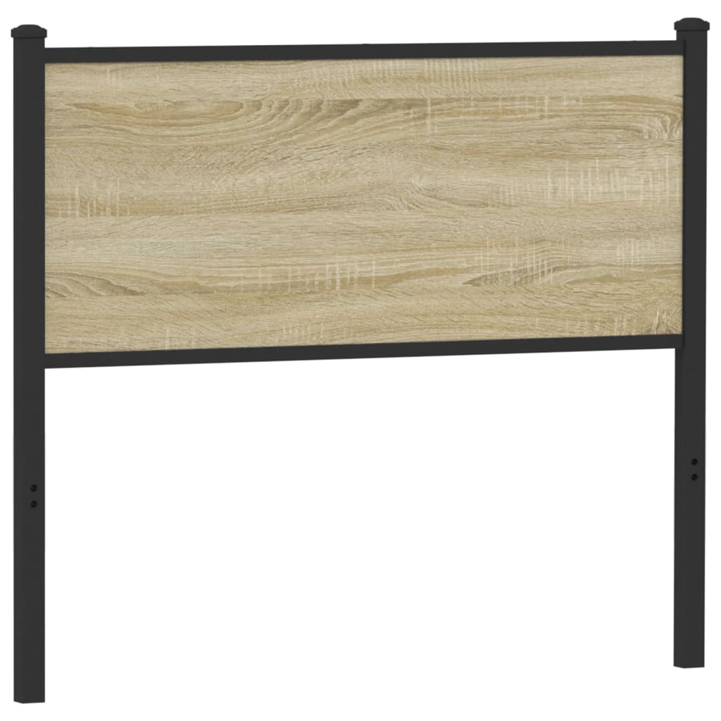 Čelo postele, dub sonoma 107 cm, kompozitné drevo a oceľ