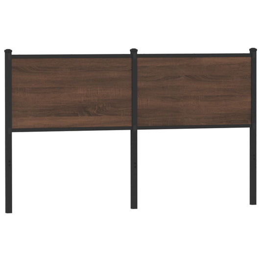 Čelo postele, hnedý dub 140 cm, kompozitné drevo a oceľ