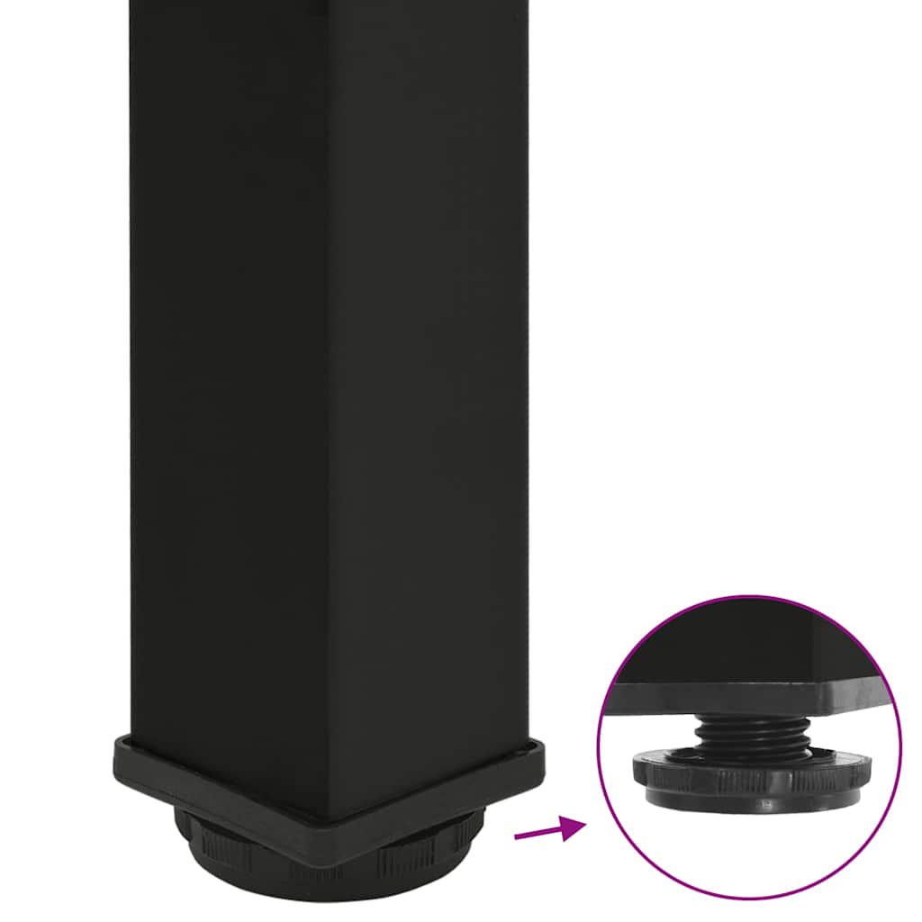 Nohy Barového Stola 4 Ks Čierne 110-112 Cm Oceľové