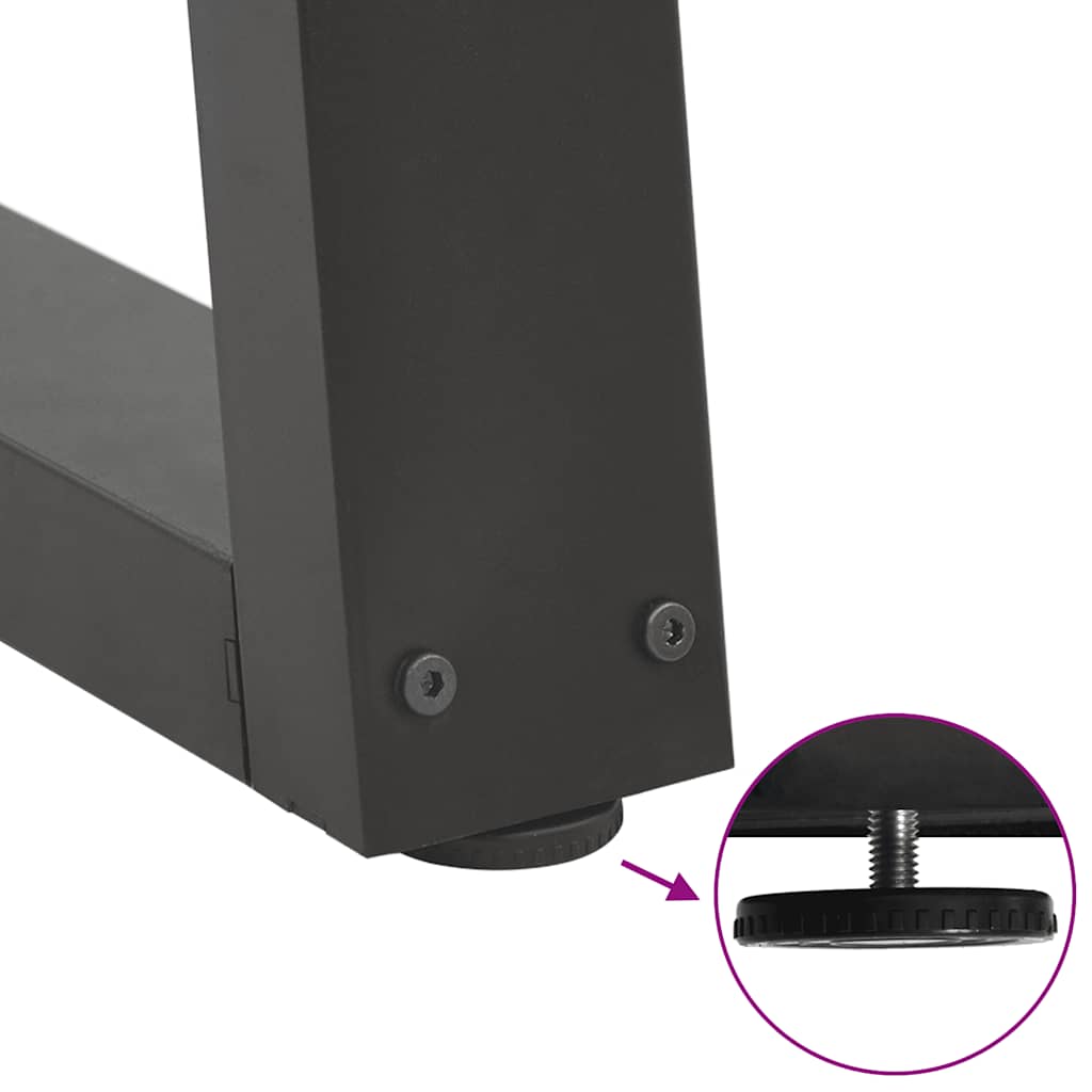 Nohy Konferenčného Stolíka V Tvare V, 2 Ks, Antracitové, 30 X (30-31,3) Cm, Oceľ