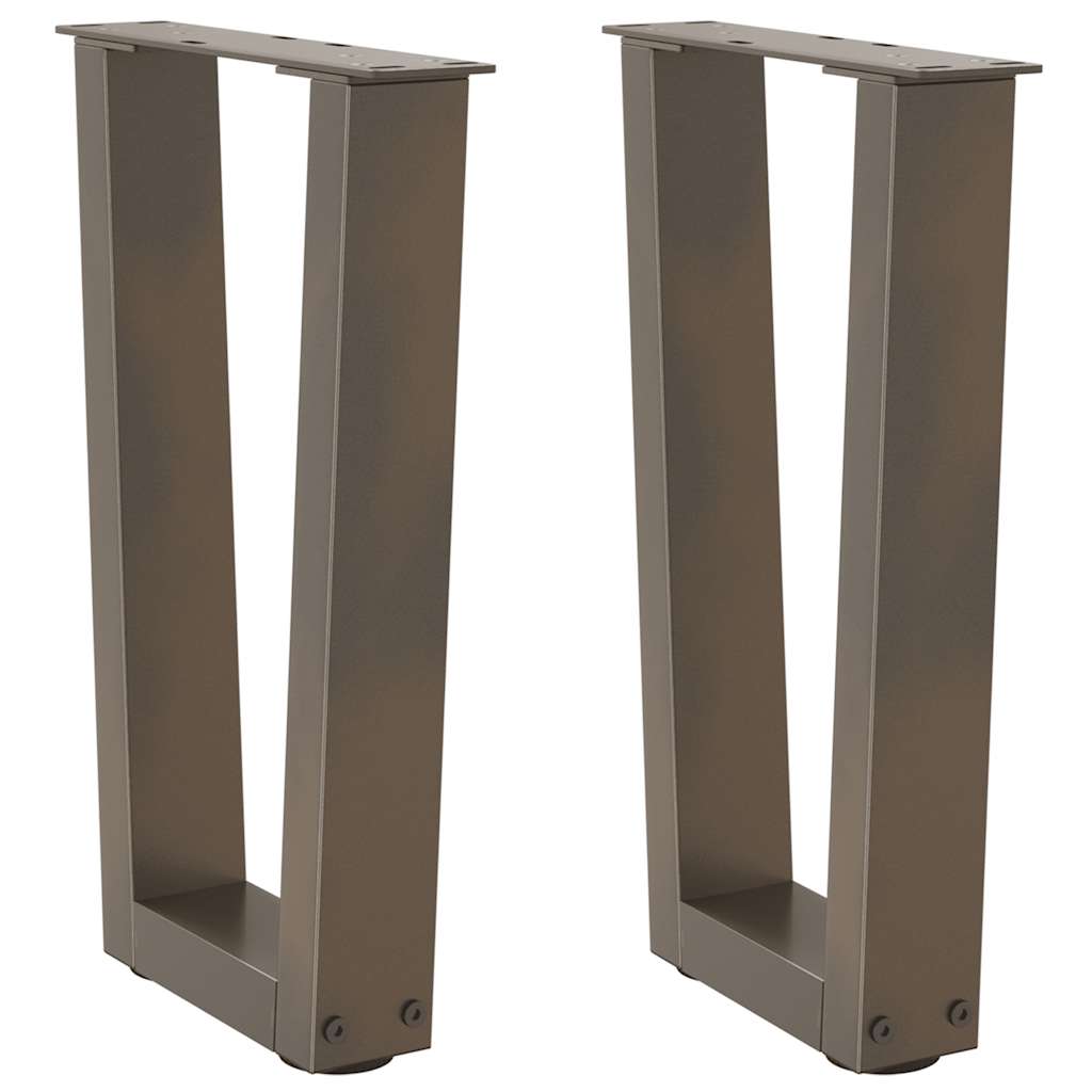 Nohy Konferenčného Stolíka V Tvare V, 2 Ks, Čierne, 38 X (42-43,3) Cm, Oceľové