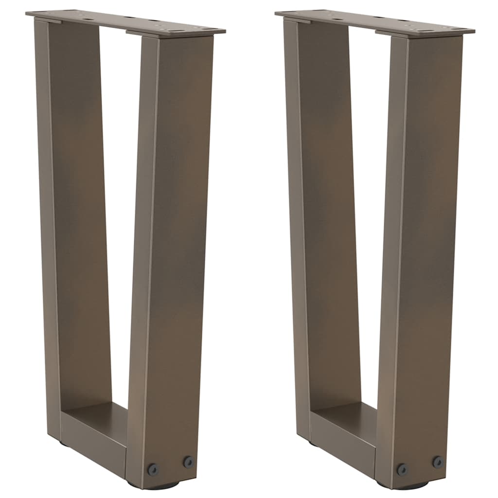 Nohy Konferenčného Stolíka V Tvare V, 2 Ks, Čierne, 38 X (42-43,3) Cm, Oceľové