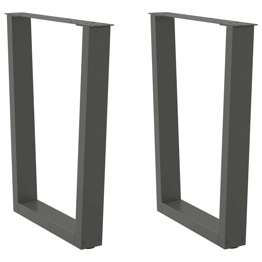 Nohy Konferenčného Stolíka V Tvare V, 2 Ks, Čierne, 38 X (42-43,3) Cm, Oceľové