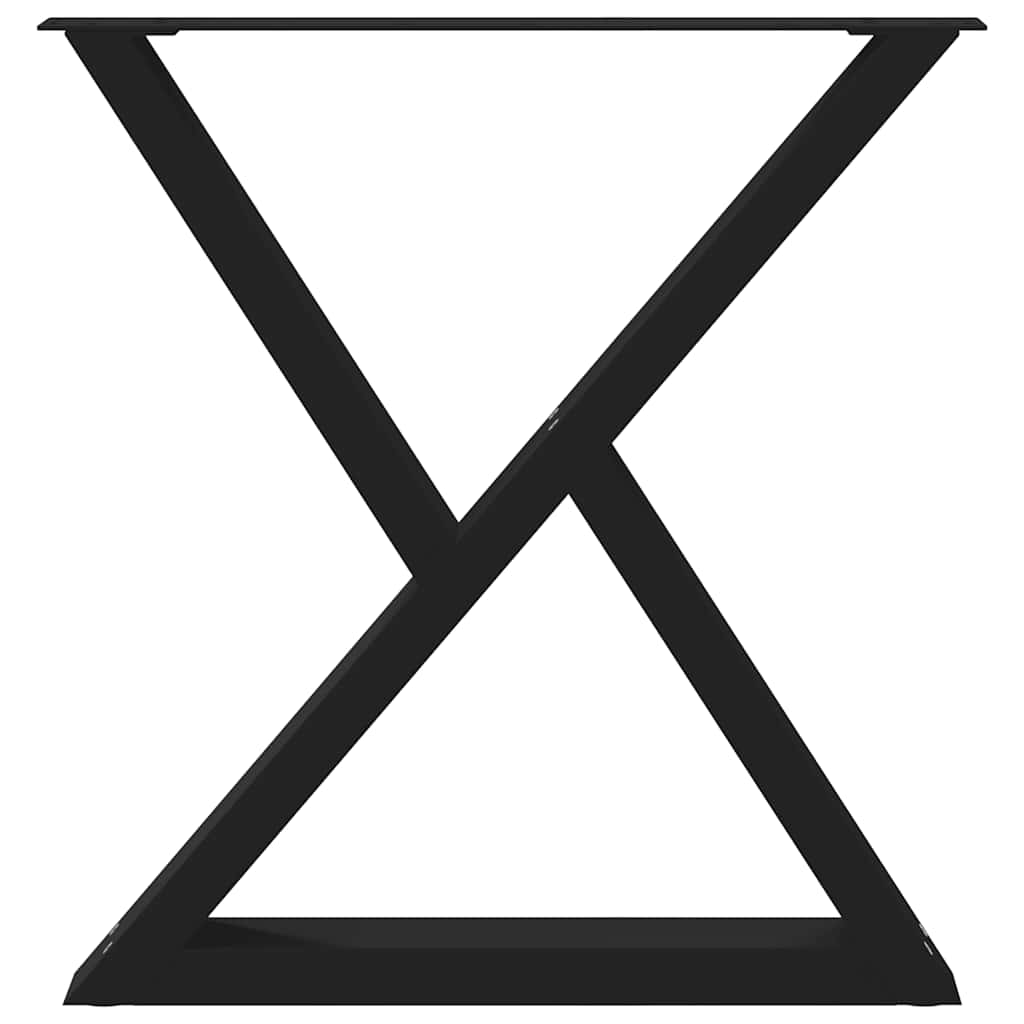 Nohy K Jedálenskému Stolu 2 Ks Čierne 80 X (72-73,3) Cm Oceľové