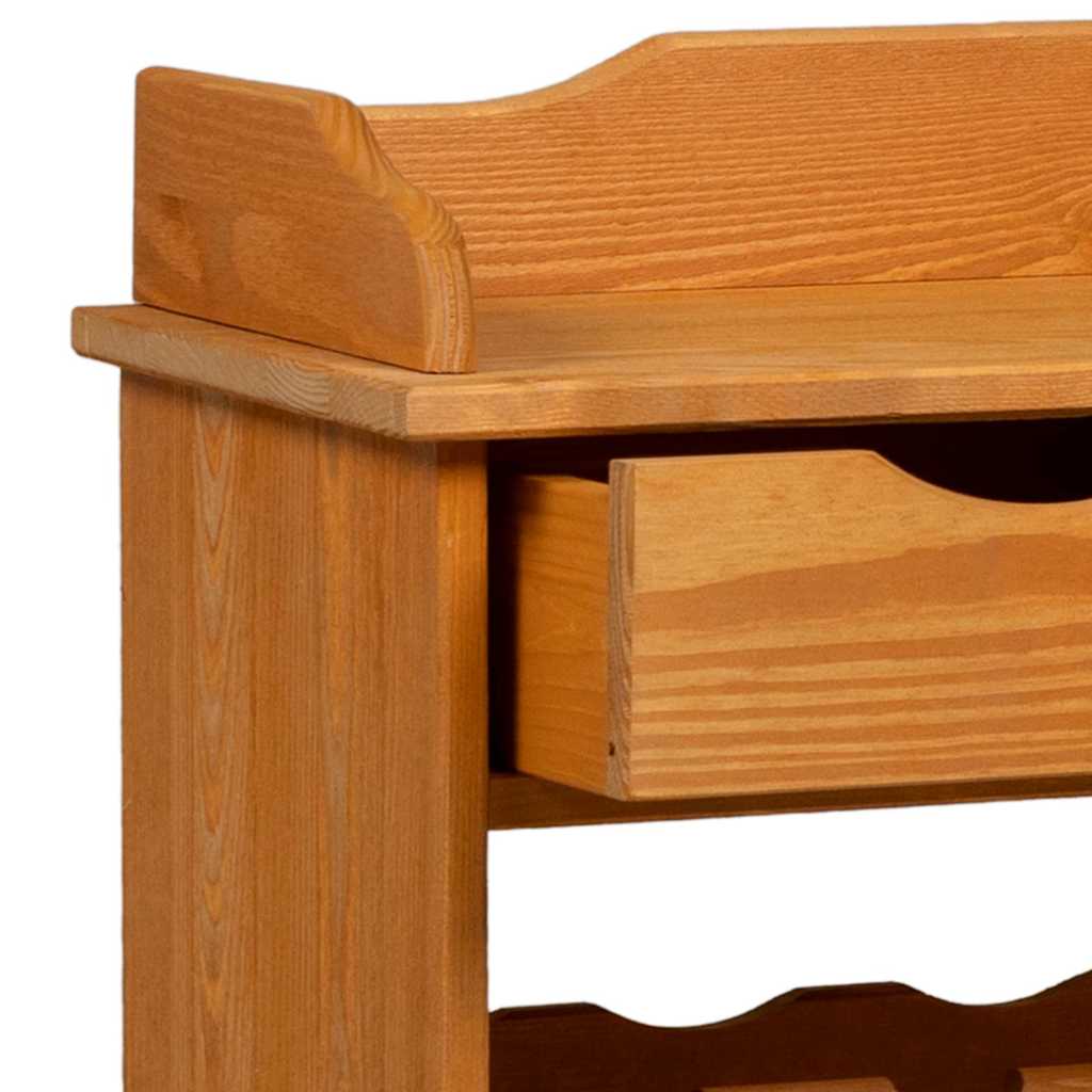 Regál Na Víno Hnedá 90 X 60 X 30 Cm Borovicový Masív