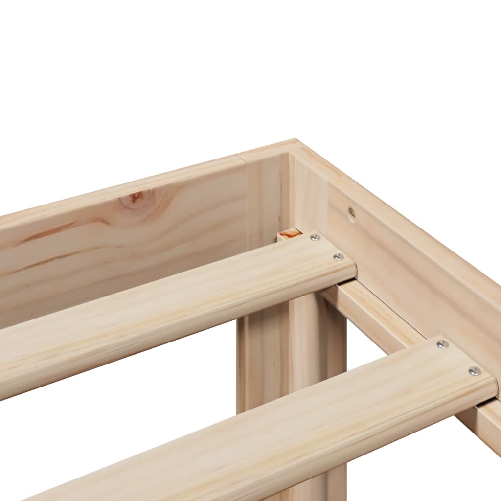 Posteľný Rám S Čelom Borovicový Masív