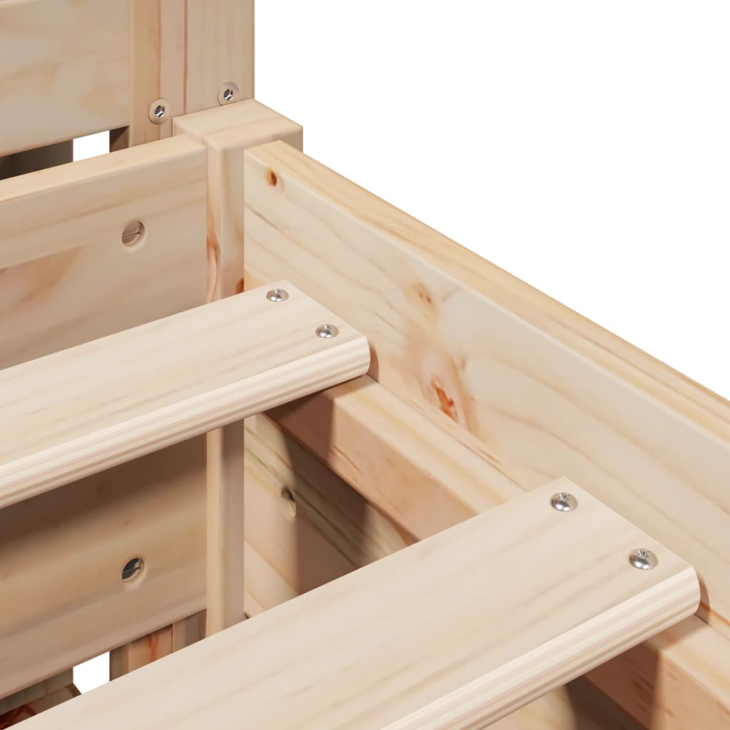 Posteľ Bez Matraca Borovicový Masív