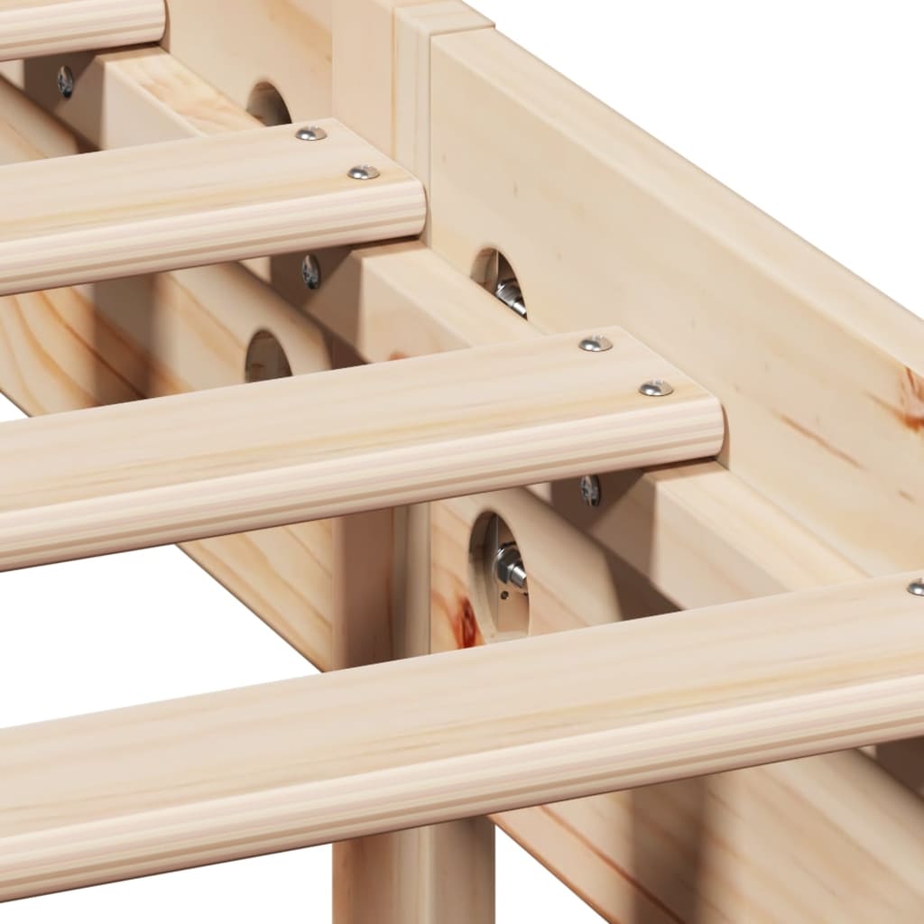 Posteľ Bez Matraca Borovicový Masív