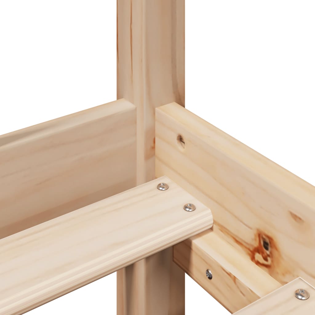 Posteľný Rám S Čelom Borovicový Masív