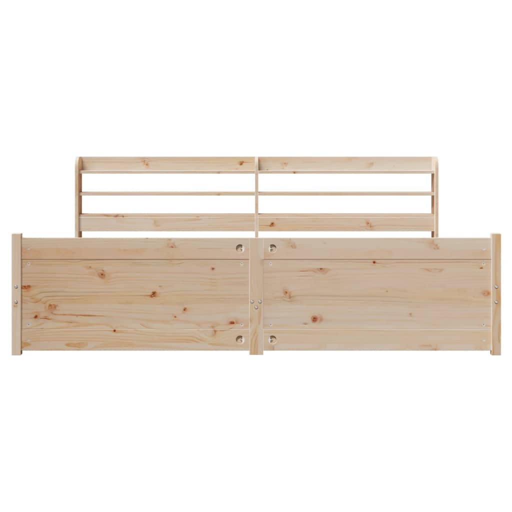 Posteľný Rám S Čelom Borovicový Masív