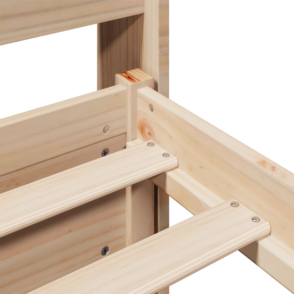 Posteľný Rám S Čelom Borovicový Masív