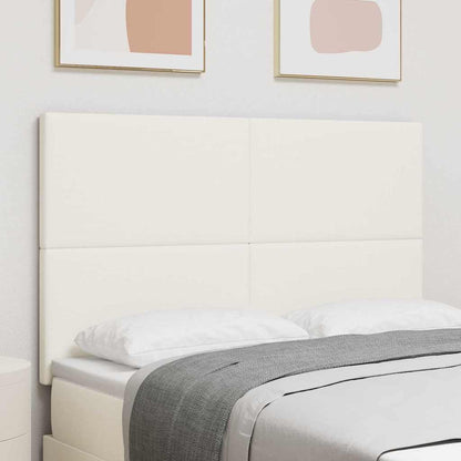LED čelo postele krémové 80 cm manšestr