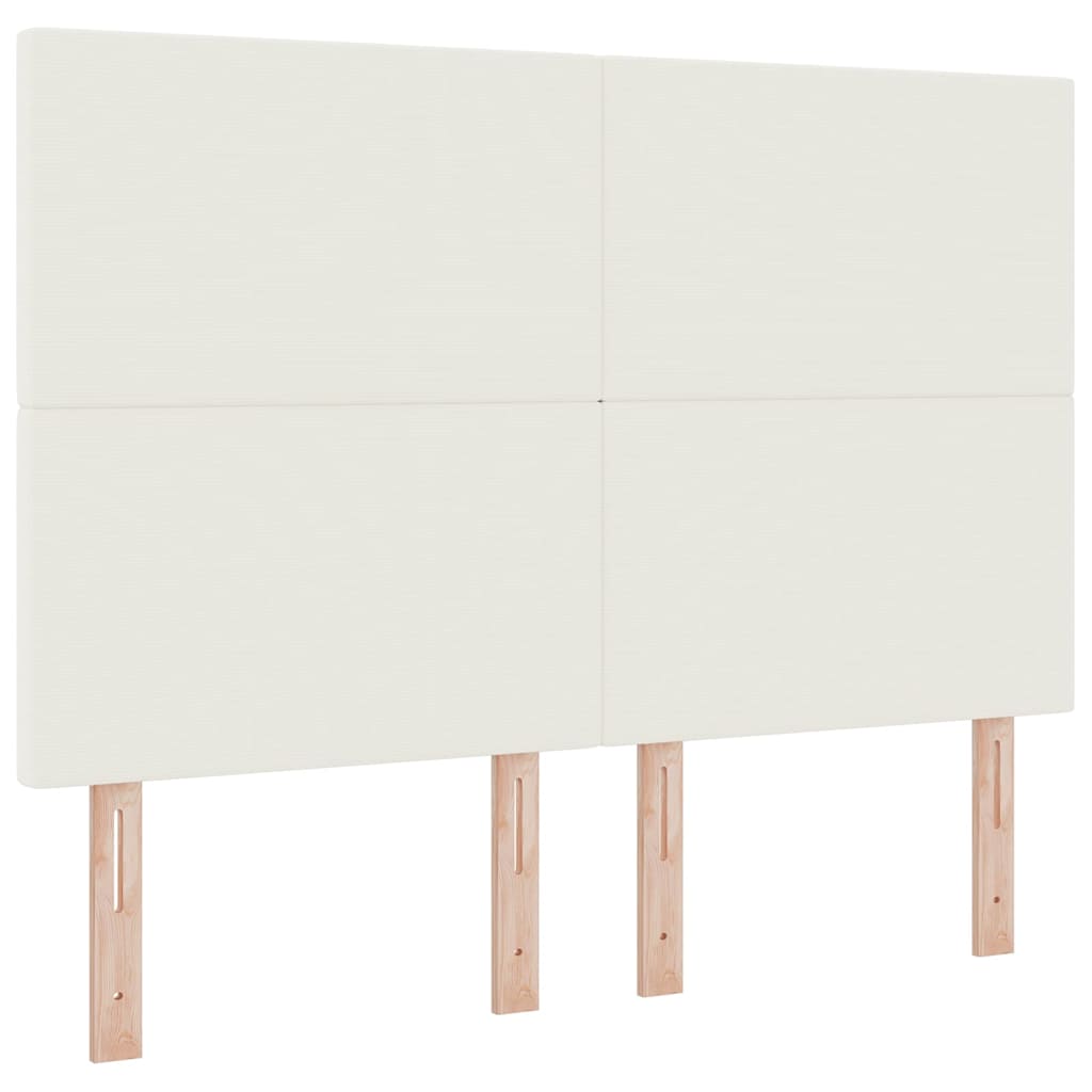 LED čelo postele krémové 80 cm manšestr