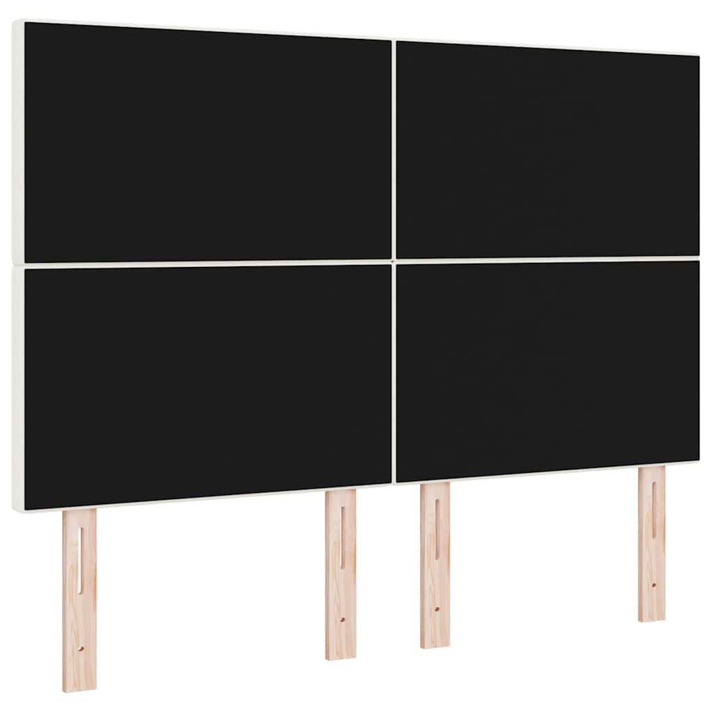LED čelo postele krémové 80 cm manšestr