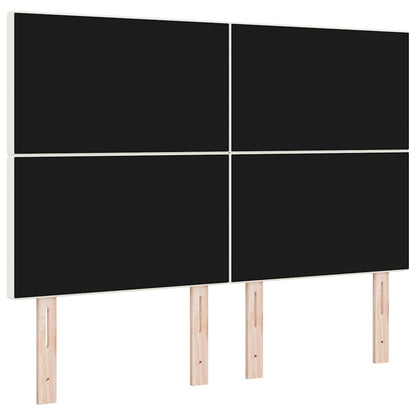 LED čelo postele krémové 80 cm manšestr