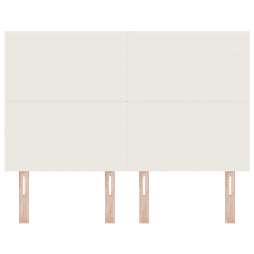 LED čelo postele krémové 80 cm manšestr