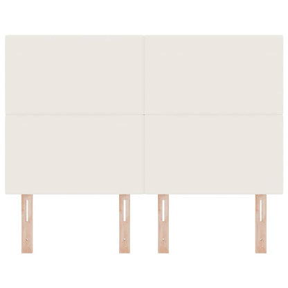 LED čelo postele krémové 80 cm manšestr