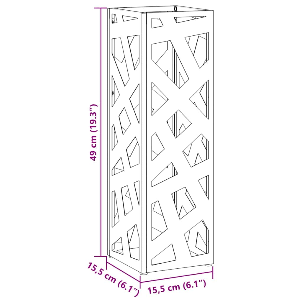 Stojan Na Slnečník Antracit 15.5 X 15.5 X 49 Cm Oceľ