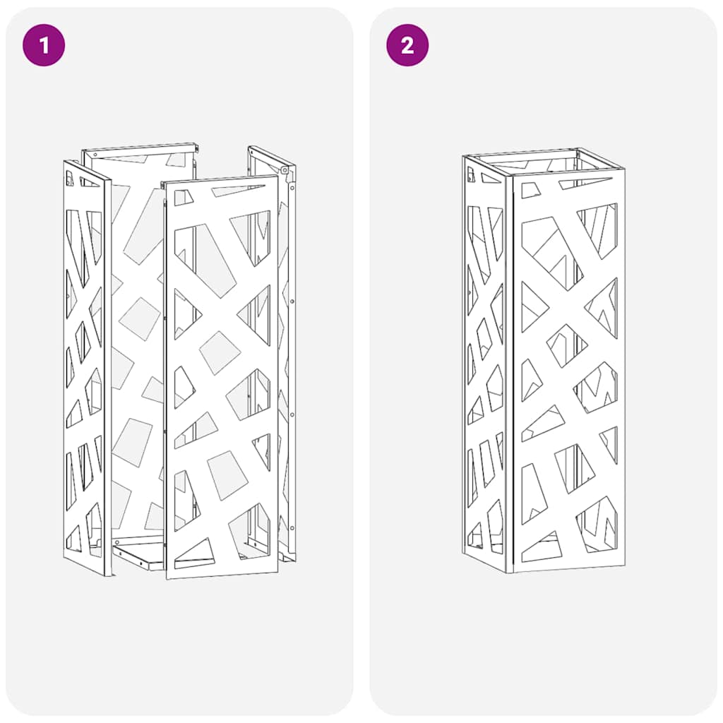 Stojan Na Slnečník Biela 15.5 X 15.5 X 49 Cm Kov