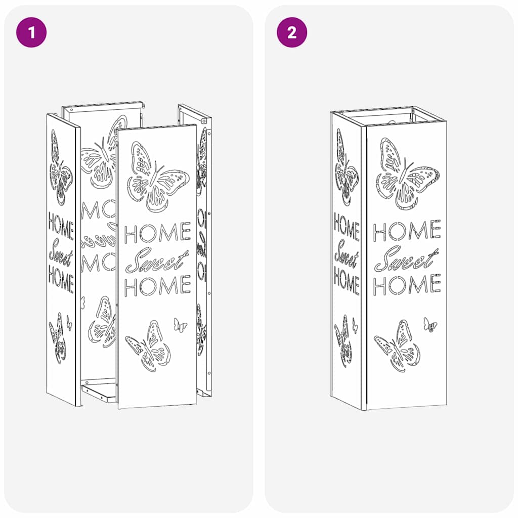 Stojan Na Slnečník Čierna 15.5 X 15.5 X 49 Cm Kov