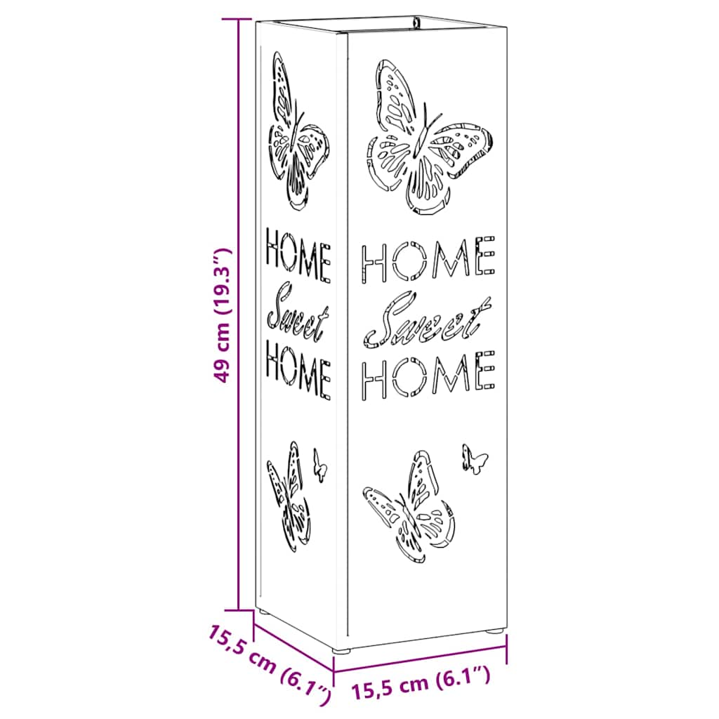 Stojan Na Slnečník Čierna 15.5 X 15.5 X 49 Cm Kov