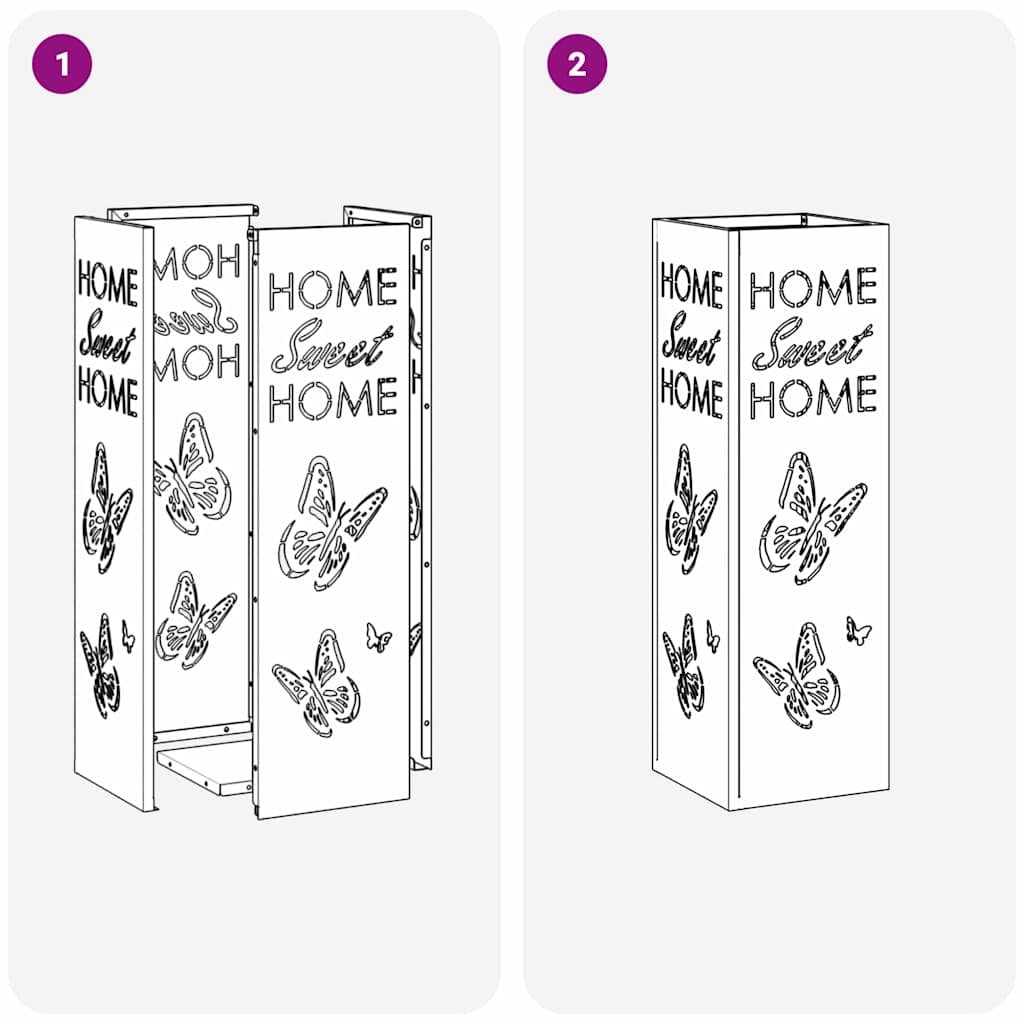 Stojan Na Slnečník Čierna 15.5 X 15.5 X 49 Cm Kov