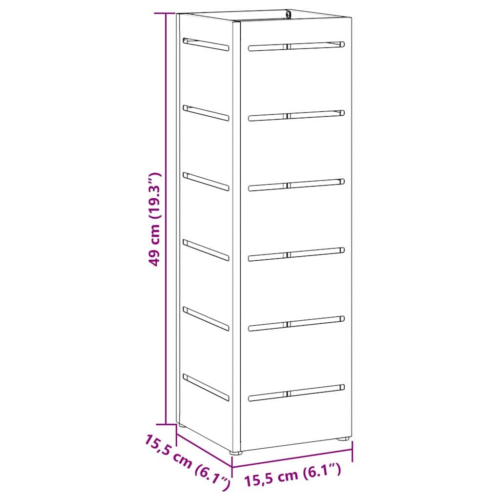Stojan Na Slnečník Biela 15.5 X 15.5 X 49 Cm Kov