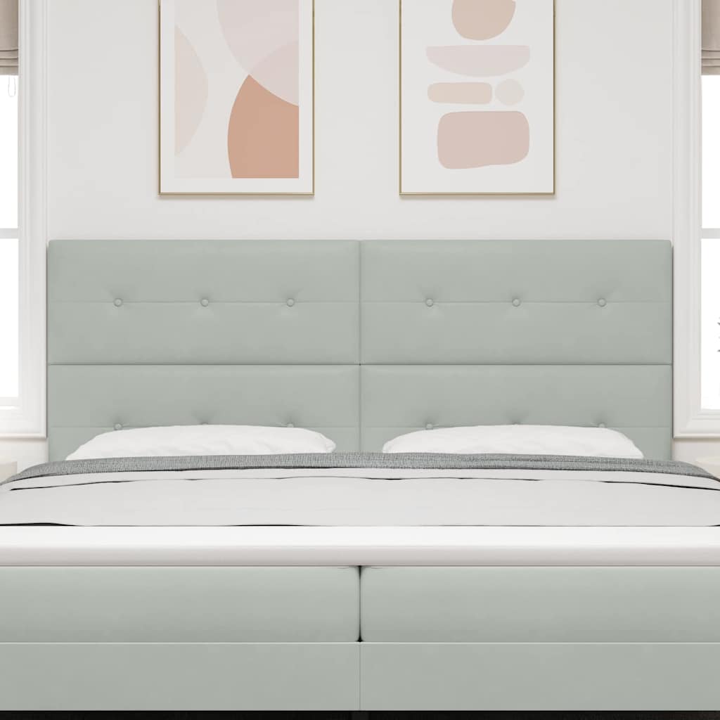 Zadné Čelo Nástenný S Čelnou Doskou Svetlosivá 200 Cm Zamat