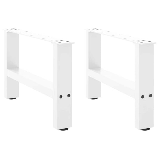 Stolové nohy na konferenčný stolík biele 2 ks 50x(30-31) cm