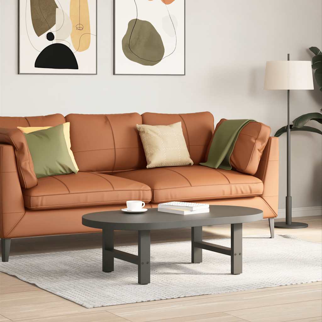 Nohy konferenčného stolíka antracitové 2 ks 50x(30-31) cm oceľ