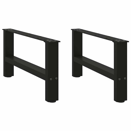 Stolové nohy na konferenčný stolík čierny 2 ks 60x(30-31) cm